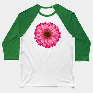 Big Pink Flower Baseball T-Shirt